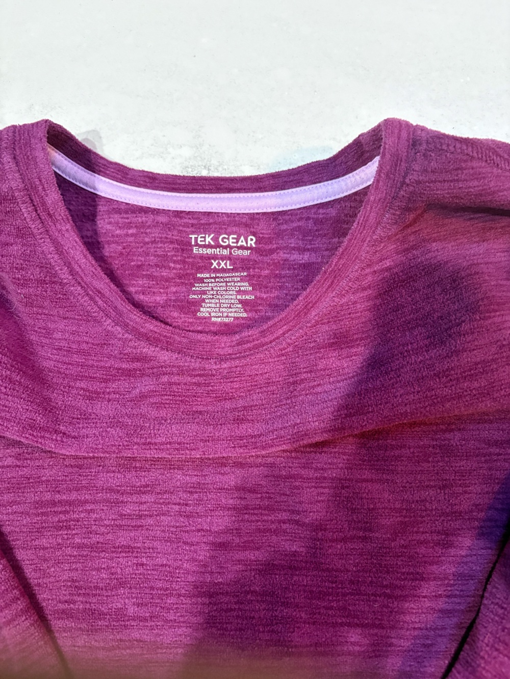 tek gear Women’s Maroon/Purple Heathered Crewneck Sweatshirt XXL